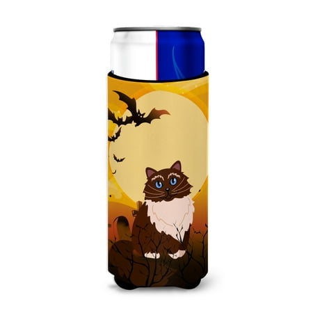 

Carolines Treasures BB4446MUK Halloween Himalayan Cat Michelob Ultra Hugger for slim cans Slim Can multicolor