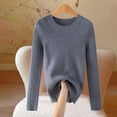 thumbnail image 5 of Women's Ribbed Knit Pullover Sweater, Slim Fit Soft Round Neck Top for Fall Winter, Comfortable Stretchy Casual Daily Wear, Versatile Layering Piece for Various Occasions Grey M, 5 of 8