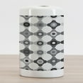 thumbnail image 2 of Abstract Ceramic Toothbrush Holder, Surreal Irregular Geometric Shapes in Greyscale Tones, Decorative Versatile Countertop for Bathroom, 4.5" X 2.7", Charcoal Grey Dimgray, 2 of 4