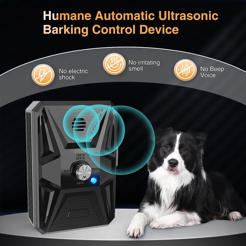 Dispositif Anti-aboiement Ultrason Chien - Silencieux Et Réglable - Pour Intérieur Et Extérieur - Modes Lumière Et Sifflet - Correction Comportement Rapide - 3