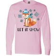 thumbnail image 3 of Inktastic Let It Snow Cute Orange Fox in Hat and Scarf Long Sleeve T-Shirt, 3 of 5