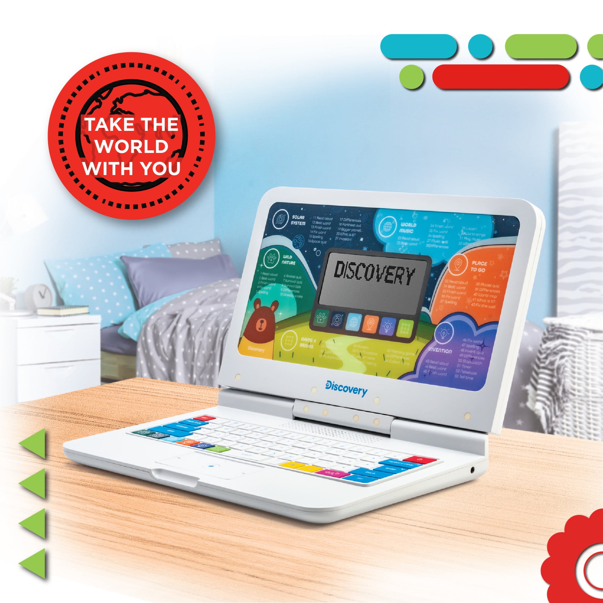 Discovery Kids Teach Talk Laptop 60 Educational Games Portable with LCD Screen Walmart