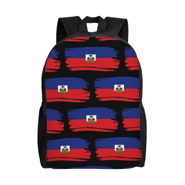 Mochilas escolares con la bandera de Haití para estudiantes, mochilas de viaje, bolsos para portátil, bolsos de hombro para hombres y mujeres.