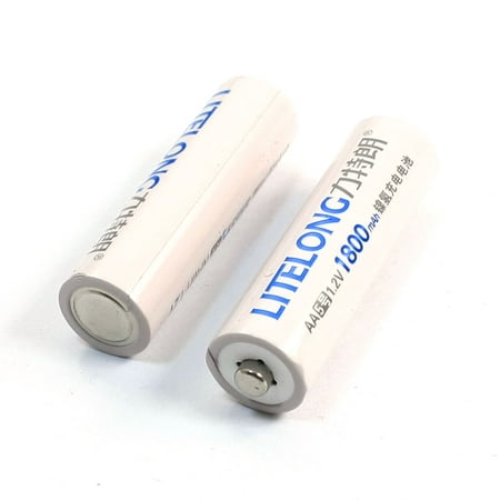 2Pcs 1.2V 1800mAh AA Ni-MH Rechargeable Battery for Digital