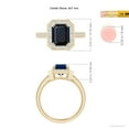 thumbnail image 4 of ANGARA Natural 2.45 ct Blue Sapphire Engagement Ring with Diamond Halo in 14K Yellow Gold for Women (Size-9x7mm) | September Birthstone, Anniversary, Jewelry Gift for Women | Natural Sapphire Ring, 4 of 9