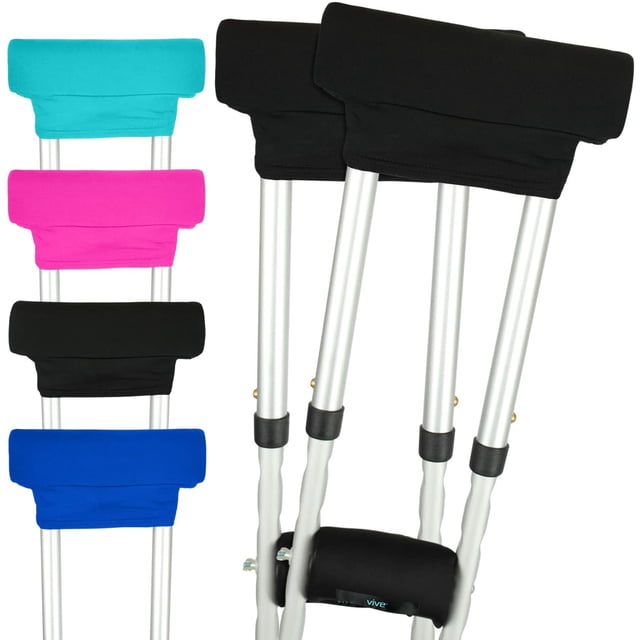 Almohadillas sanitarias para muletas - Almohadillas para el pecho para muletas de trekking Almohadillas para el pecho - Fundas de almohada para axilas y asas para manos y axilas - Accesorio de movilid