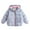 Blue, variant on Winter Hooded Jacket for Girls Toddler 3-11Years Floral Printed Long Sleeved Casual Lightweight Outdoor Warm Padded Jacket for Girls