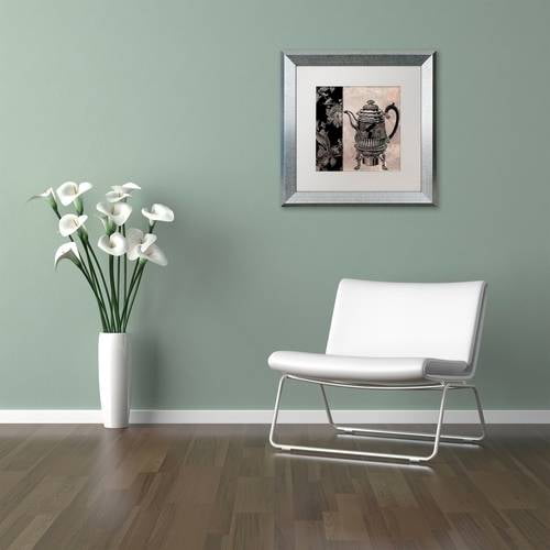 Trademark Fine Art "Victorian Table III" Canvas Art by Color Bakery White Matte, Silver Frame
