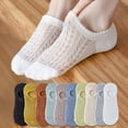 thumbnail image 2 of Eoperou 5 Pairs Stretchy Non-Slip Bottoms Women Socks Quick Drying Breathable Hollow Mesh Low Tube Socks Female Accessories, 2 of 7