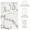 thumbnail image 5 of Noble Linens 2-Piece Gray Urban Stitch Print Comforter Set, Twin/TwinXL, 5 of 10