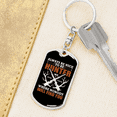 thumbnail image 6 of Always Be Nice To Hunter Stainless Steel or 18k Gold Premium Swivel Dog Tag Keychain, 6 of 10