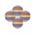 thumbnail image 7 of 13 Inch Round Placemats Set of 4, Farmhouse Purple Brown Non Slip Heat Insulation PP Table Mats, Vintage Wooden Striped Washable Place Mats for Kitchen Dining Party Table Decor, 7 of 7