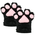 thumbnail image 1 of 1 par de guantes de peluche con garras de gato, guantes de cosplay con pata de gato, guantes cálidos con garras de animal, guantes de invierno con pata de animal., 1 of 6