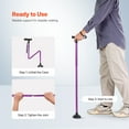thumbnail image 4 of KFFKFF Walking Cane for Men and Women, Collapsible Mobility Rod with Eight-Stage Height Modification, Quadruple-Hinged Foundation, Compact & Transportable Assistance Device, 250LBS Capacity, 4 of 9