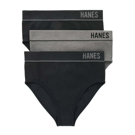 

Hanes Originals Women s Seamless Rib Hi-Leg Bikini Underwear 3-Pack