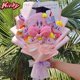 thumbnail image 2 of Ramo de flores Kirby Anime Kawaii, regalo de graduación, muñeca de peluche Kuromi, sombreros de graduación, moda Sanrio, Día de San Valentín, 2 of 4