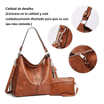 thumbnail image 3 of Set 2 Bolsas De Mano Bandolera Hombro Para Mujer + Cartera Xtellar negro, 3 of 3