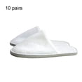 thumbnail image 4 of 10 pares pantuflas desechables Qarigey lana Coral hotel zapatos gruesos cálidos color sólido viajes casa salón Calzado blanco, 4 of 6