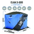 thumbnail image 2 of CLAM X-600 Portable 6 Person 11.5' Pop Up Ice Fishing Thermal Hub Shelter, 2 of 11