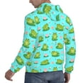 thumbnail image 6 of Naloa Frogs And Aquatic Plants Men's Casual Hooded Collar Drawstring Hoodies Pullover Sweatshirts Casual Long Sleeve Shirts-3X-Large, 6 of 7