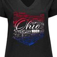 thumbnail image 4 of Inktastic Ohio Word Salad Women's Plus Size V-Neck T-Shirt, 4 of 5