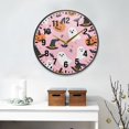 thumbnail image 2 of Yayeee Wall Clock Battery Operated 9.5" Silent Quartz Non-Ticking for Living Room Decor, Pink Halloween Ghosts, 2 of 8
