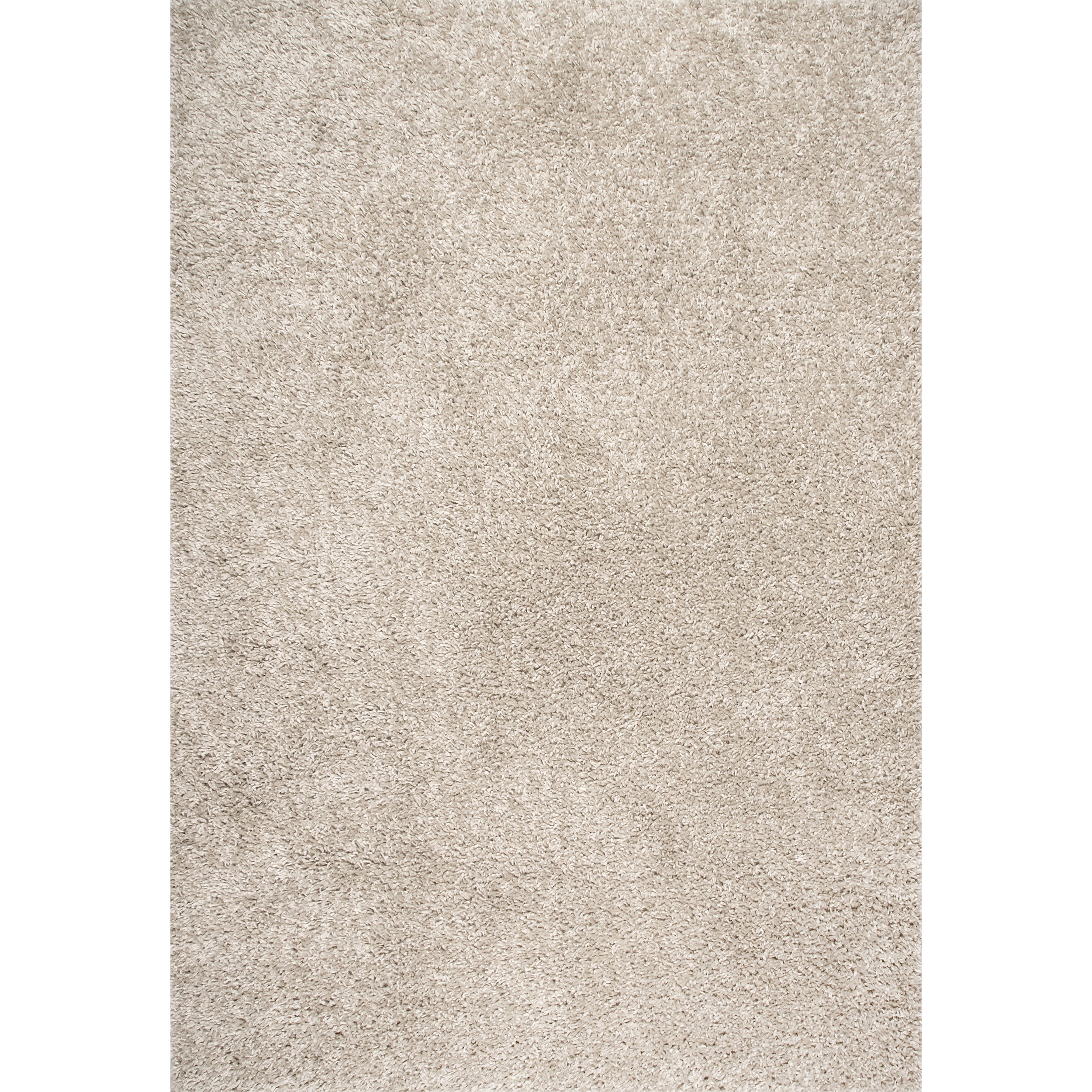 nuLOOM Kara Solid Shag Beige 4' x 6' Casual Area Rug