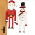 thumbnail image 3 of Gibobby Decoraciones navideñas Hombre de papel Colgante Diseño de escena Decoración de Ventana Santa Colgante Vestir(B), 3 of 5