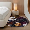 thumbnail image 2 of Round Rugs 4Ft, Seasonal Botanical Blooms Round Area Rug Washable Indoor Throw Carpet, Vintage Floral Spring Soft Non Slip Circle Rug for Kitchen Nursery Room Home Decor Aesthetic, 2 of 8