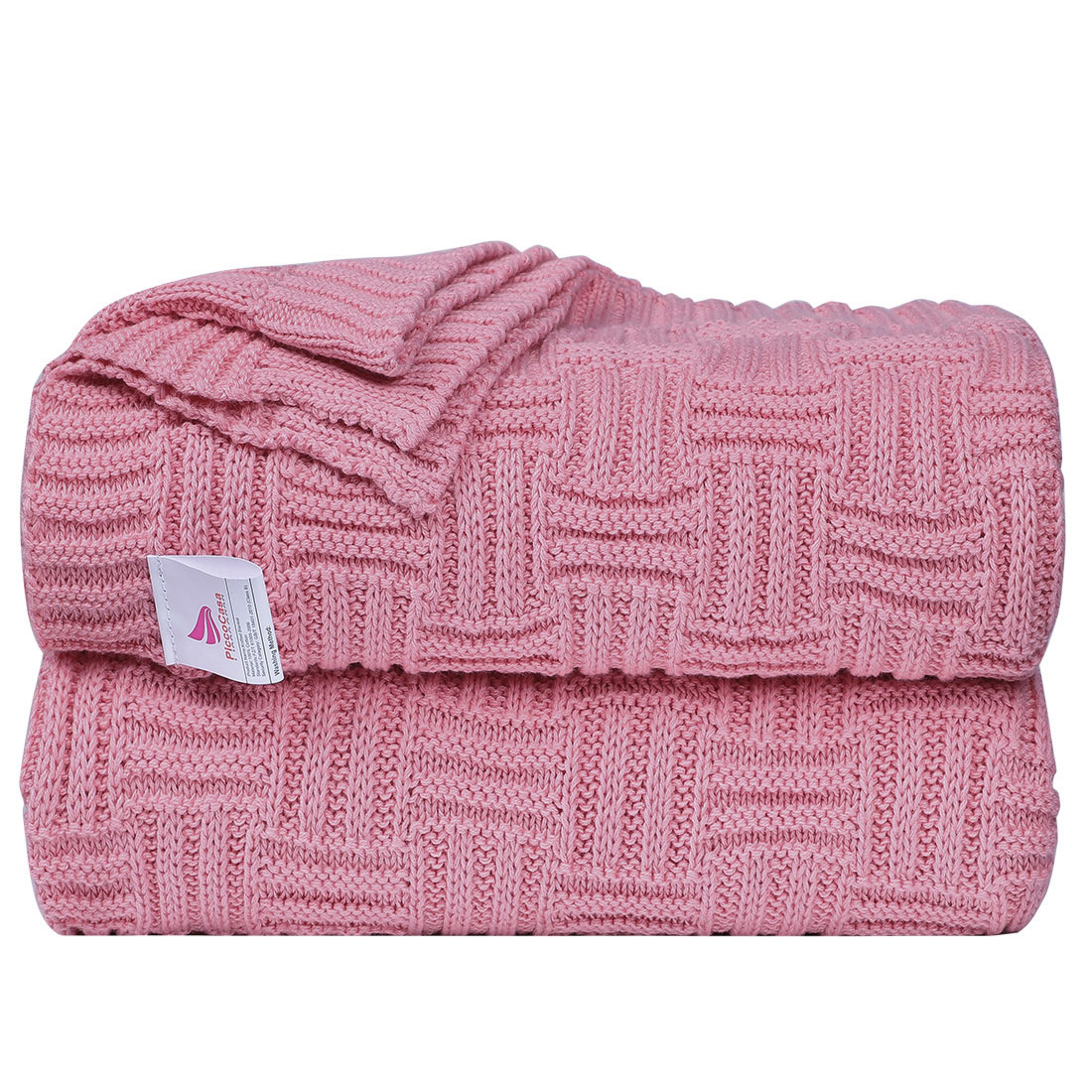 Soft 100 Cotton Knitted Throw Blanket for Couch Home Office Hotel