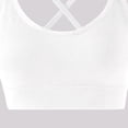 thumbnail image 4 of Umfun Women's Ribbed Scoop Neck Bralette with Open Back Detail - Thin Straps Wireless Crop Top with Removable Cups for Everyday Wear, 4 of 8