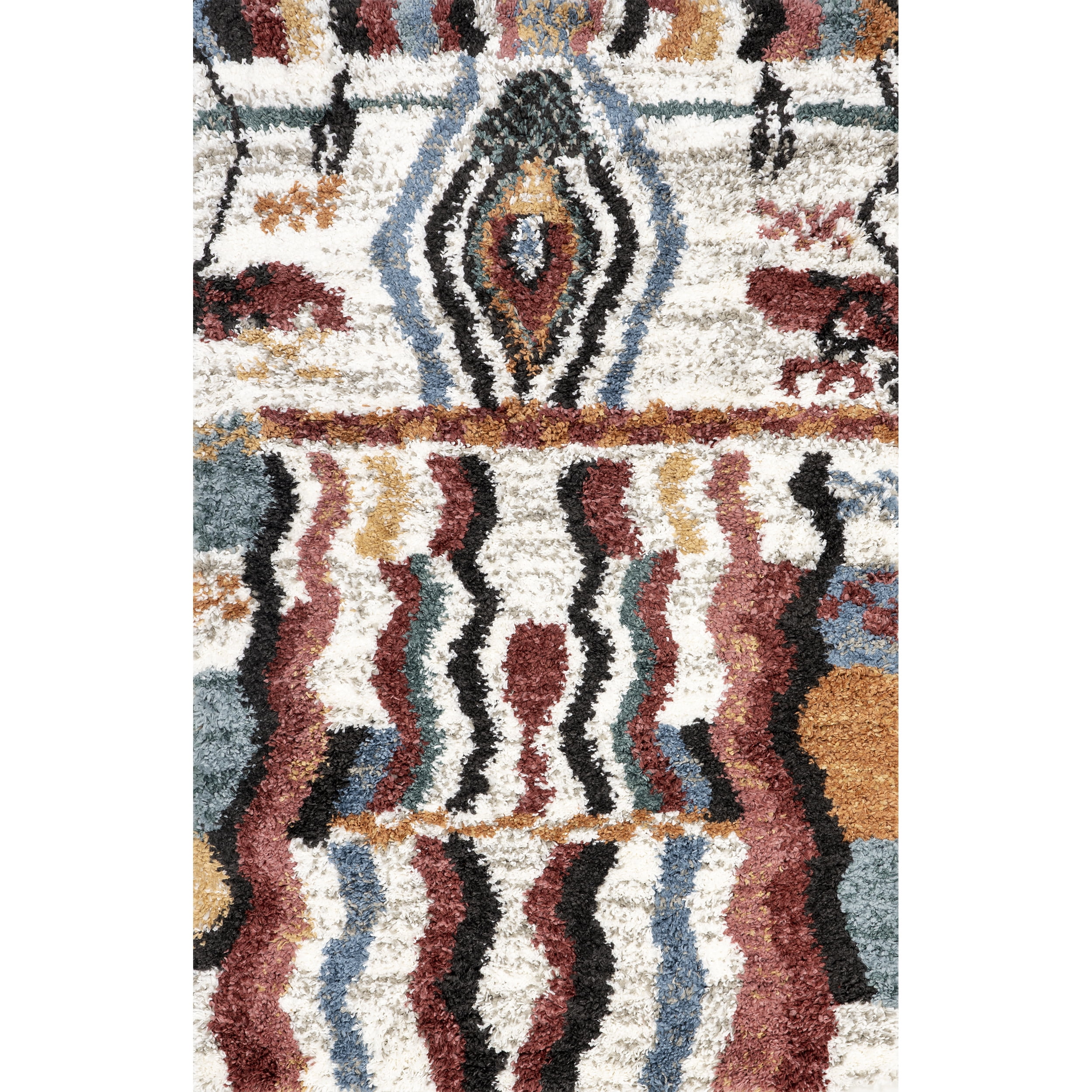 nuLOOM Henley ZigZag Kids Shag Area Rug, 5' x 7' 6", Multi