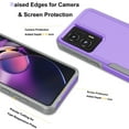 thumbnail image 4 of Njjex Rugged 2-Layer Shockproof Cell Phone Case for Motorola Moto G Stylus 2024 5G, Purple, 4 of 6