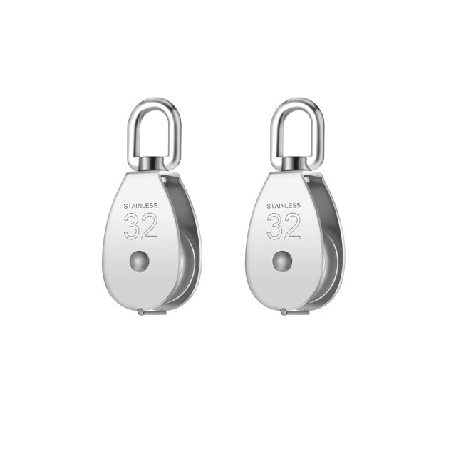 Polea De Cable, Polea De Elevación, Poleas De Acero Inoxidable M32 304, Carga Máxima 250 Kg 2 Piezas