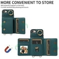 thumbnail image 5 of Allytechgroup Wallet Case for Apple iPhone SE 2022/2020/ iPhone 7 8, With Shoulder Strap Cards Slots Ring Holder Stand Cards Slots RFID Blocking Phone Case for Girls Women, Cyan, 5 of 9