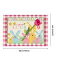 thumbnail image 4 of PENGXIANG Cute Placemat Dining Table Cloth Tablecloths Decoration Easter Egg Waterproof Burlap 42*32cm Multicolored For Kitchen, 4 of 16