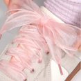 thumbnail image 4 of Colorful Organza Shoe Lace 140cm Long 35mm Wide Shoelaces Wide Flat Shoe Laces Replacement for Sneakers Runners Boot blue, 4 of 4