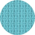 thumbnail image 1 of Ahgly Company Machine Washable Indoor Round Transitional Dark Turquoise Green Area Rugs, 8' Round, 1 of 7