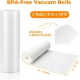 thumbnail image 2 of Vacuum Sealer Bags 11x50 Rolls 2 pack for Food Saver, Seal a Meal, Weston. Commercial Grade, BPA Free, Heavy Duty, Great for vac storage, Meal Prep or Sous Vide, 2 of 4
