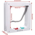 thumbnail image 4 of Solapa de puerta para gatos grande (tamaño exterior 9,9 "* 9,2"), solapa para gatos con bloqueo de 4 direcciones para puertas exteriores interiores, puerta para mascotas resistente a la inte, 4 of 5