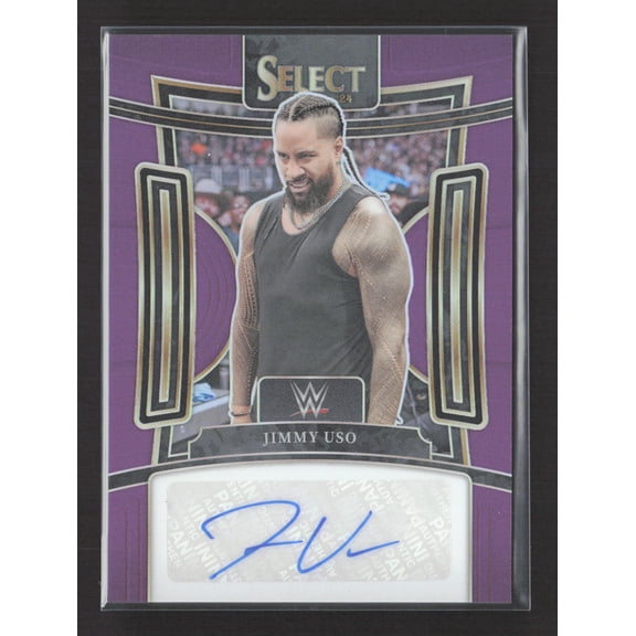 2024 Panini Select Prizm WWE Purple /35 Jimmy Uso Auto SG-JMU Bloodline