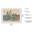 thumbnail image 2 of Kanō Station - from Sixty-nine Stations of Kiso Road - Vintage Japanese Ukiyo-e Woodblock Print by Hiroshige, Eisen c.1800s - Japanese Unryu Rice Paper Art Print (Unframed) 12 x 16 in, 2 of 4