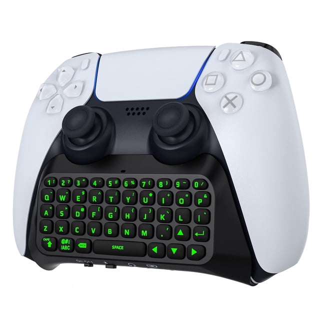 Teclado MoKo para controlador PS5 Bluetooth inalámbrico con luz de fondo
