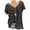 #1-Black, variant on Patlollav Shirts Women Clothes Plus Size Tops Short Sleeve V-Neck Print Blouse
