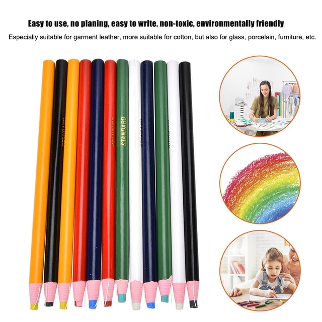 12 PC Cortando A Mano Libre Peel Tail Pencil Pencil Pilicioning Pencil Crayon