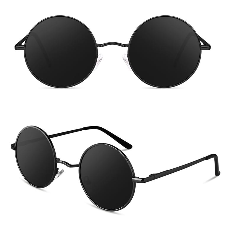 Sunier Round Polarized Sunglasses, Retro 70s photo 1
