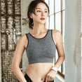 thumbnail image 2 of Clearance!Women Breathable Mesh Sports Bras Shockproof Padded Athletic Running Bra Solid Seamless Fitness Yoga Sport Tops Vest ,Gray , S, 2 of 7