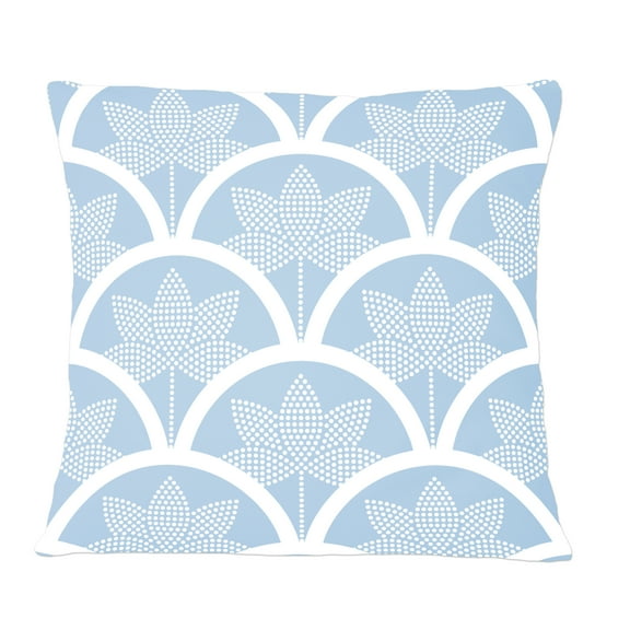 Designart Japanese style Half-circle pattern' Mid-Century Modern Throw Pillow - 12x20