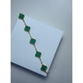 thumbnail image 2 of Pulsera Trébol Enchapado Oro 18k Acero Inoxidable Unisex Verde, 2 of 3
