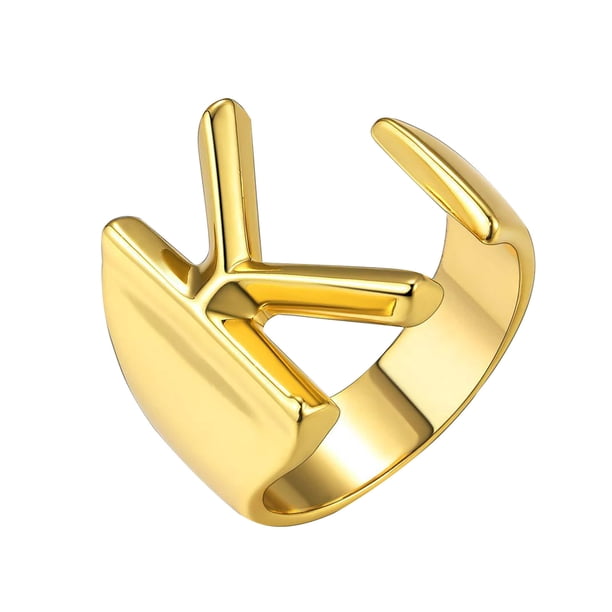 Anillo de moda para mujer, anillo de pareja, anillo de apertura de 26 letras, joyería Wmkox8yi sjalhkljlk2510